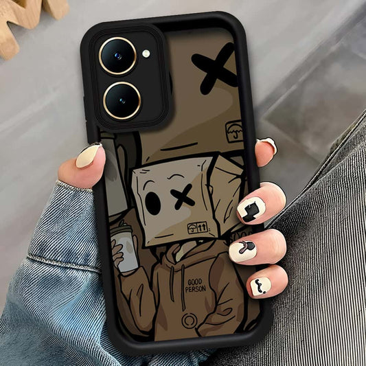 Vivo Y03 - Black - D1 - ONation Step Up Series - HQ Liquid Silicone Soft Case