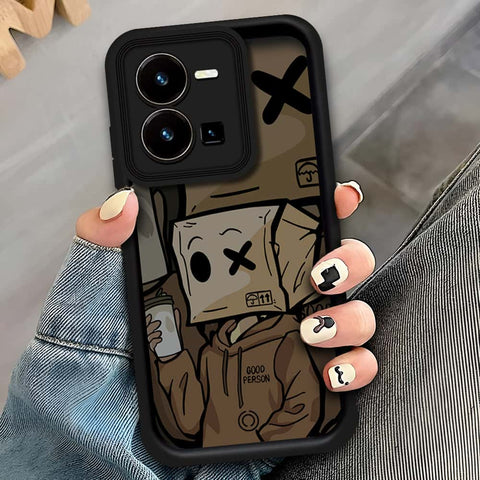 Vivo Y35m - Black - D1 - ONation Step Up Series - HQ Liquid Silicone Soft Case