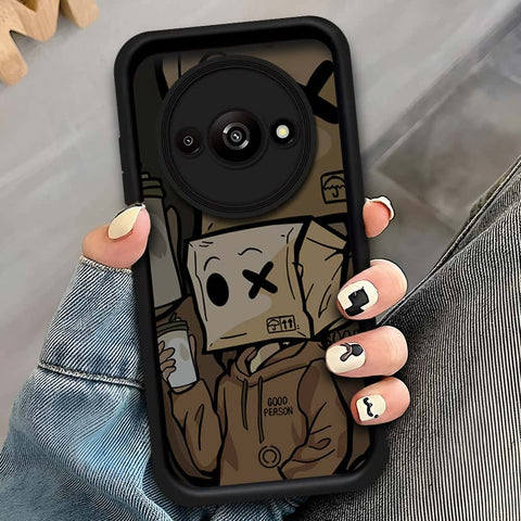 Xiaomi Redmi A3x - Black - D1 - ONation Step Up Series - HQ Liquid Silicone Soft Case