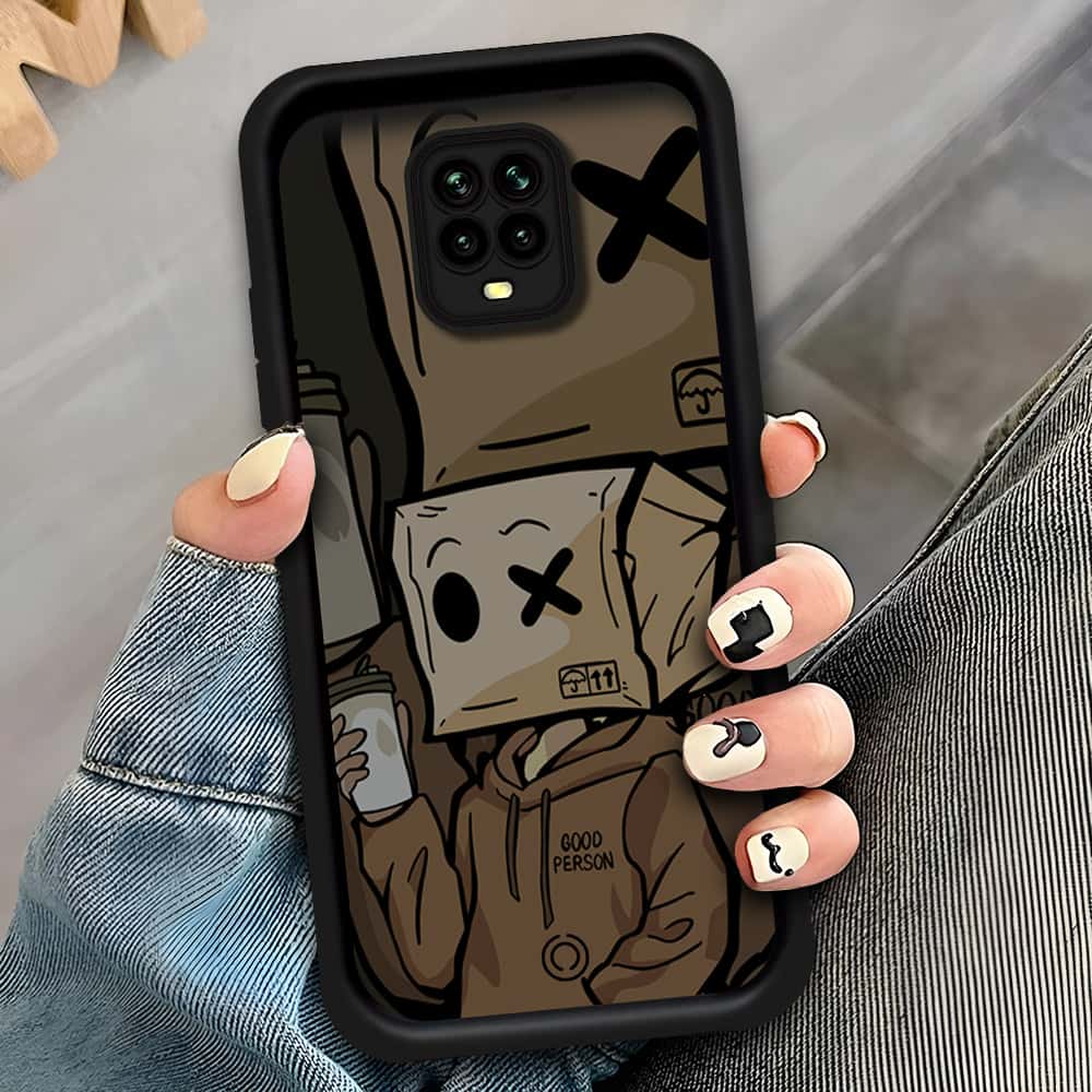 Xiaomi Redmi Note 9S - Black - D1 - ONation Step Up Series - HQ Liquid Silicone Soft Case