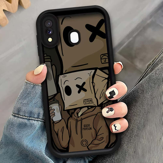 Samsung Galaxy A20 - Black - D1 - ONation Step Up Series - HQ Liquid Silicone Soft Case