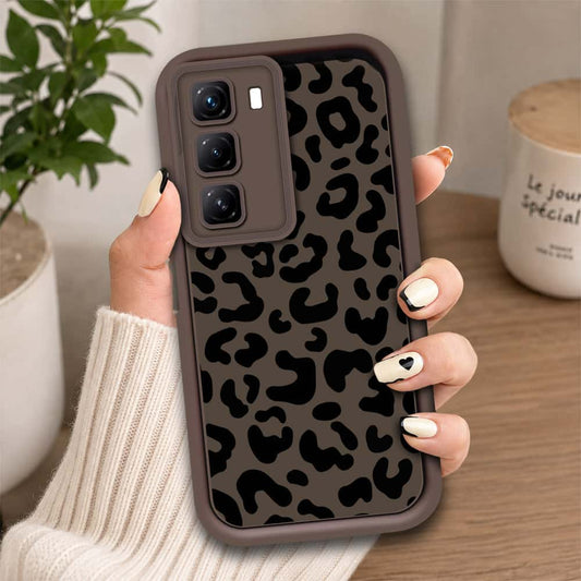 Infinix Hot 50 - Brown - Classic Leopard Print - ONation Step Up Series - HQ Liquid Silicone Soft Case