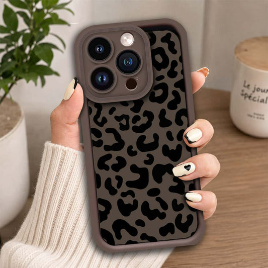 iPhone 14 Pro Max - Brown - Classic Leopard Print - ONation Step Up Series - HQ Liquid Silicone Soft Case