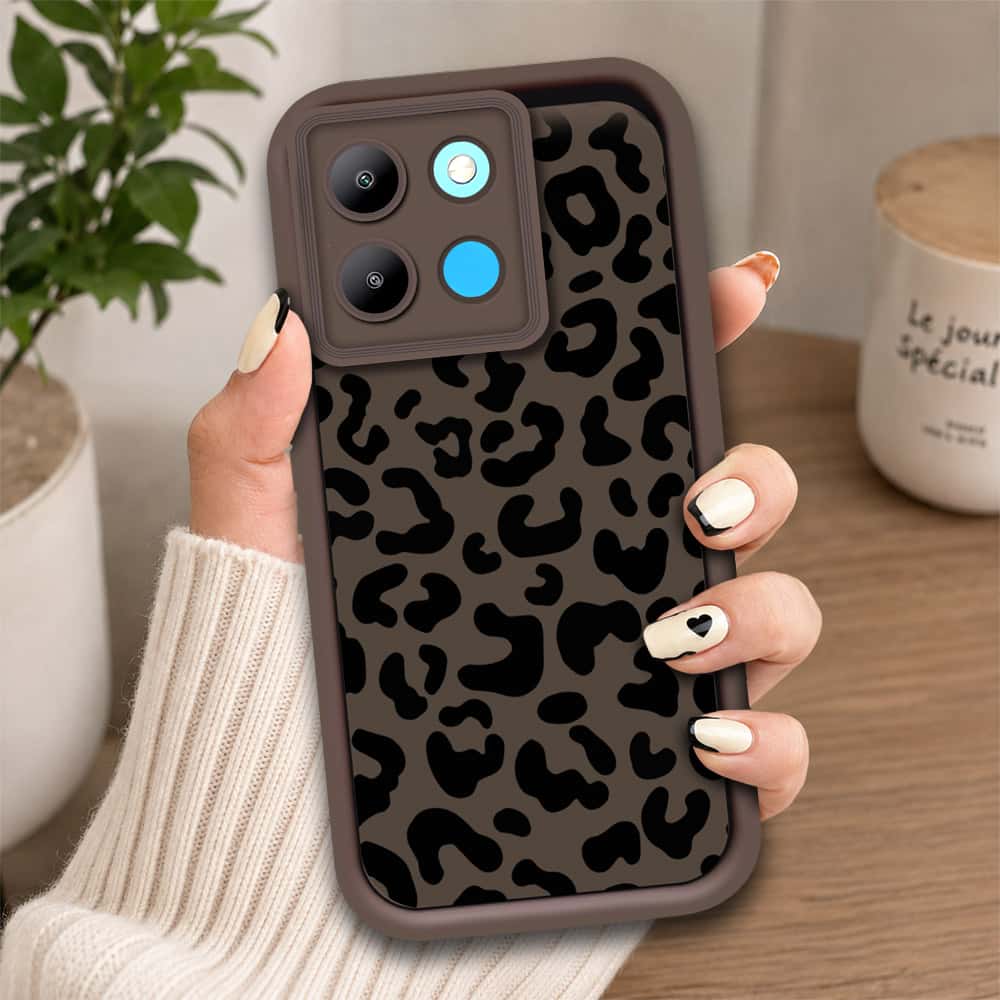 Tecno Pop 7 Pro - Brown - Classic Leopard Print - ONation Step Up Series - HQ Liquid Silicone Soft Case