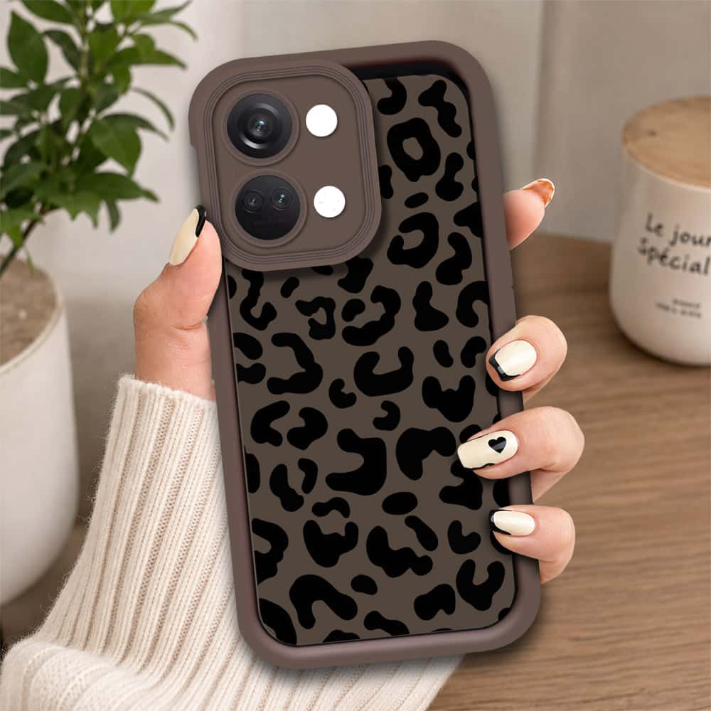 OnePlus Ace 2V - Brown - Classic Leopard Print - ONation Step Up Series - HQ Liquid Silicone Soft Case