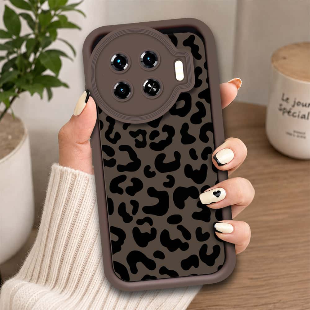 Tecno Spark 20 Pro Plus - Brown - Classic Leopard Print - ONation Step Up Series - HQ Liquid Silicone Soft Case