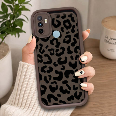 Oppo A53s - Brown - Classic Leopard Print - ONation Step Up Series - HQ Liquid Silicone Soft Case