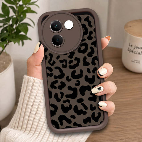 Vivo V30e - Brown - Classic Leopard Print - ONation Step Up Series - HQ Liquid Silicone Soft Case