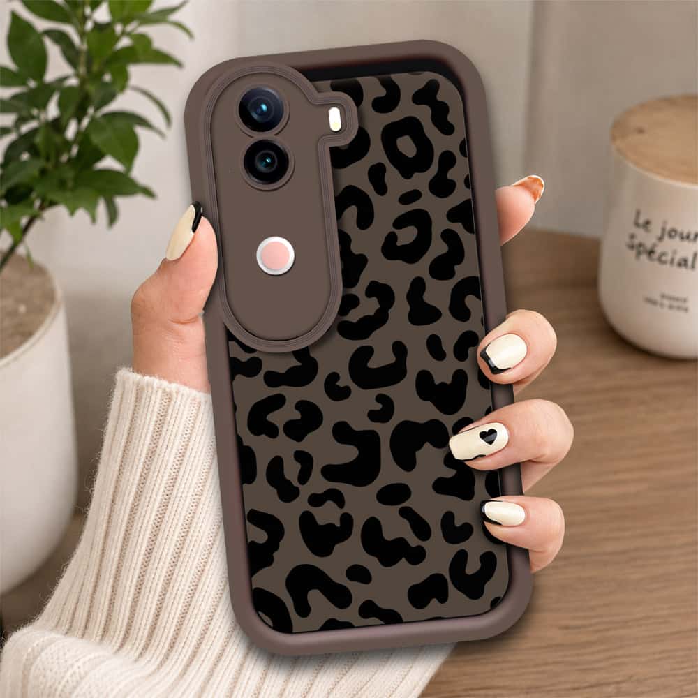 Vivo iQOO Z9s - Brown - Classic Leopard Print - ONation Step Up Series - HQ Liquid Silicone Soft Case
