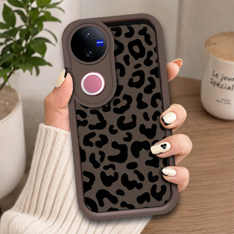 Vivo V50 - Brown - Classic Leopard Print - ONation Step Up Series - HQ Liquid Silicone Soft Case