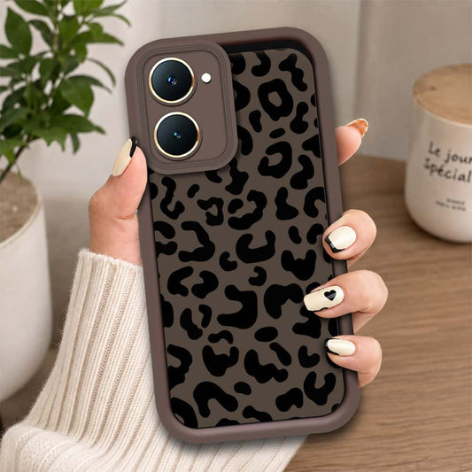Vivo Y03t - Brown - Classic Leopard Print - ONation Step Up Series - HQ Liquid Silicone Soft Case