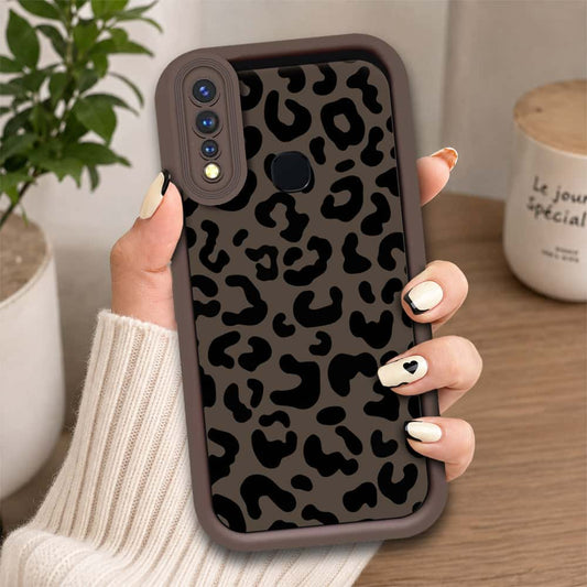 Vivo Y19 - Brown - Classic Leopard Print - ONation Step Up Series - HQ Liquid Silicone Soft Case