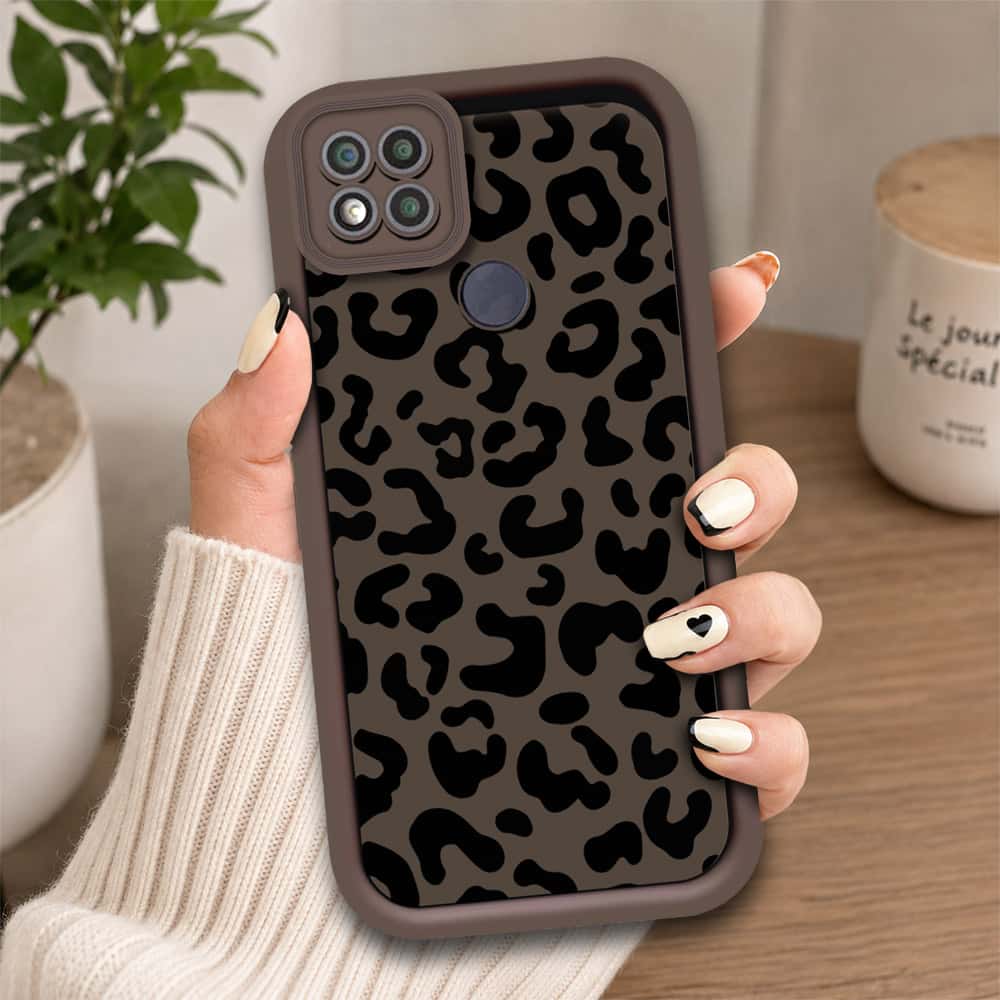 Xiaomi Redmi 9C - Brown - Classic Leopard Print - ONation Step Up Series - HQ Liquid Silicone Soft Case