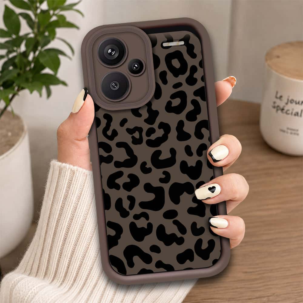 Xiaomi Redmi Note 13 Pro Plus 5G XFF Edition - Brown - Classic Leopard Print - ONation Step Up Series - HQ Liquid Silicone Soft Case