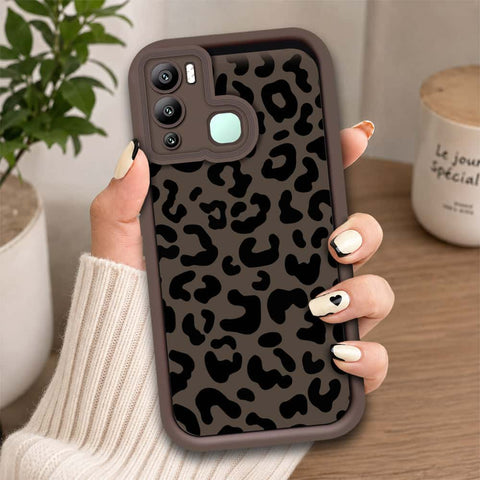 Infinix Hot 12i - Brown - Classic Leopard Print - ONation Step Up Series - HQ Liquid Silicone Soft Case