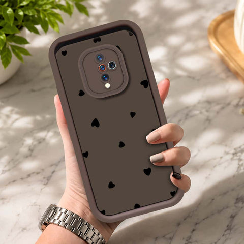 Vivo S1 Pro - Brown - Classic Heart Print - ONation Step Up Series - HQ Liquid Silicone Soft Case