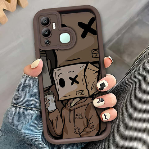 Infinix Hot 12 Play - Brown - D2 - ONation Step Up Series - HQ Liquid Silicone Soft Case