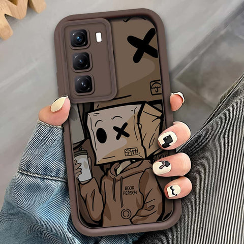 Infinix Hot 50 - Brown - D2 - ONation Step Up Series - HQ Liquid Silicone Soft Case