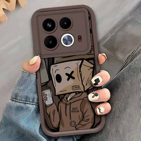 Infinix Note 40 - Brown - D2 - ONation Step Up Series - HQ Liquid Silicone Soft Case