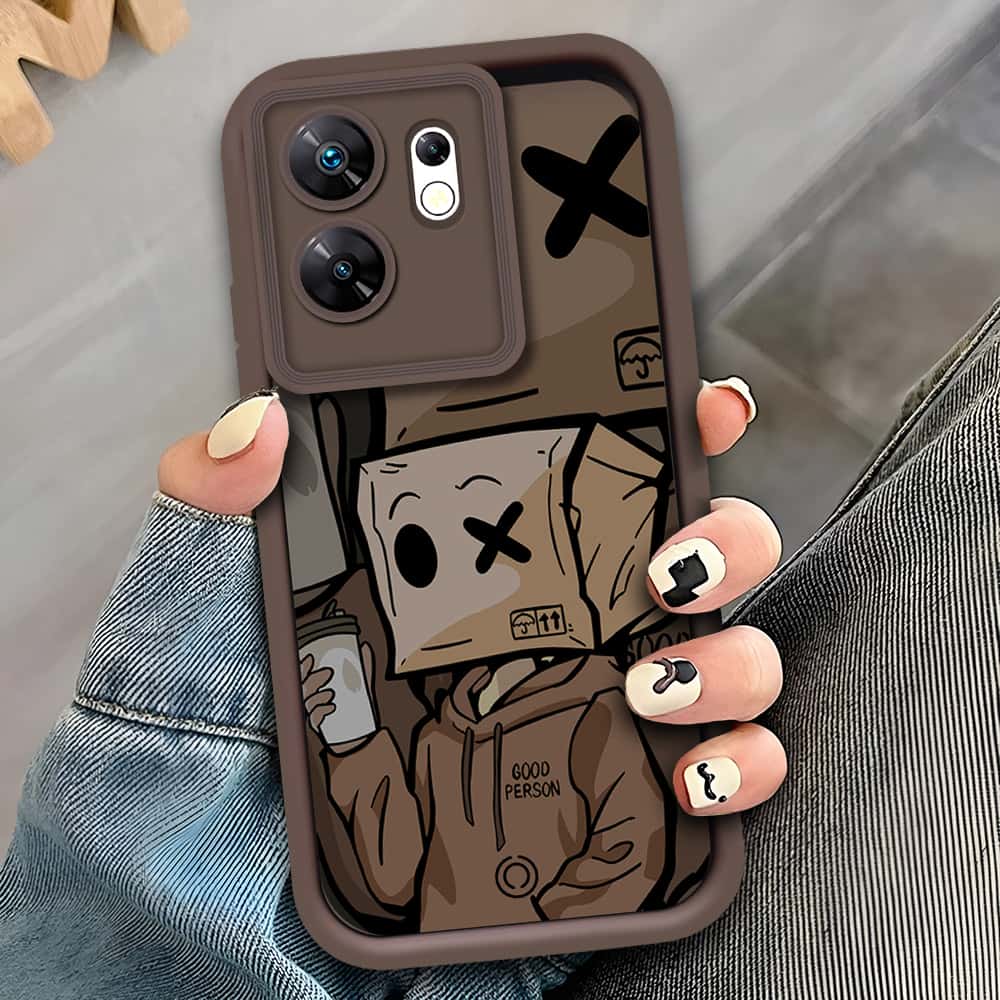 Infinix Zero 30 4G - Brown - D2 - ONation Step Up Series - HQ Liquid Silicone Soft Case