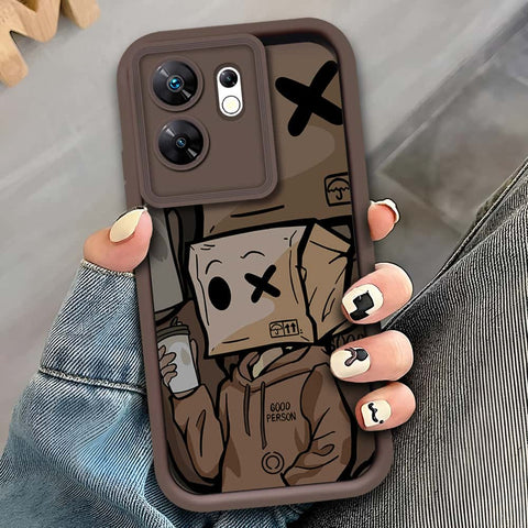 Infinix Zero 30 4G - Brown - D2 - ONation Step Up Series - HQ Liquid Silicone Soft Case