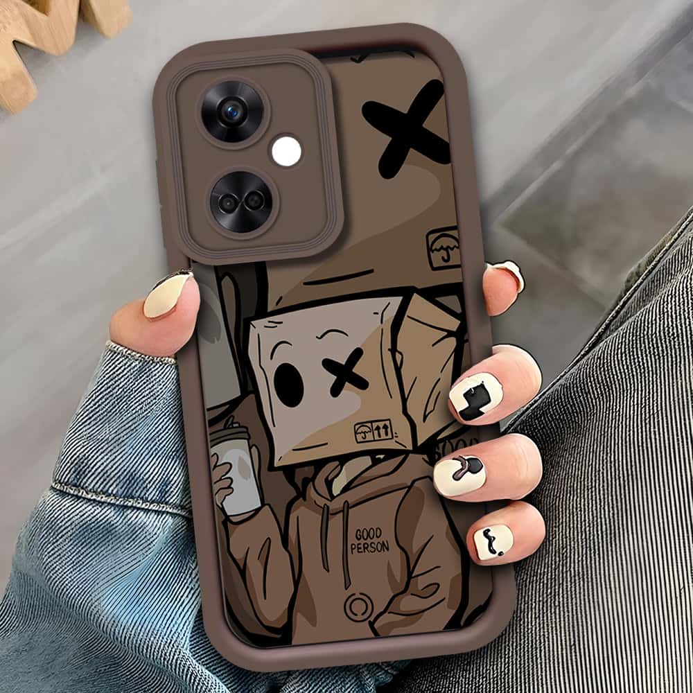 OnePlus Nord CE3 - Brown - D2 - ONation Step Up Series - HQ Liquid Silicone Soft Case