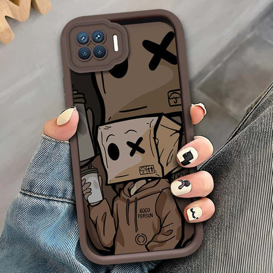 Oppo A73 - Brown - D2 - ONation Step Up Series - HQ Liquid Silicone Soft Case