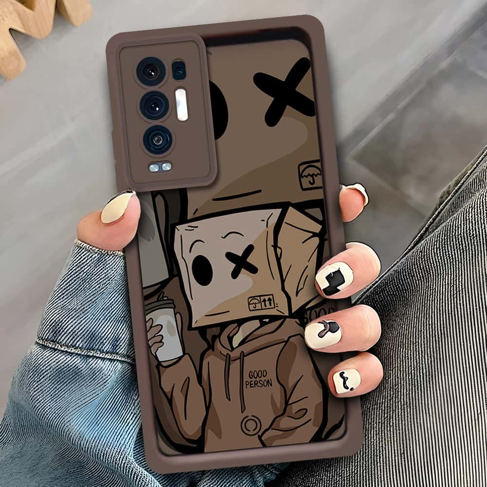 Oppo Reno 5 Pro Plus 5G - Brown - D2 - ONation Step Up Series - HQ Liquid Silicone Soft Case