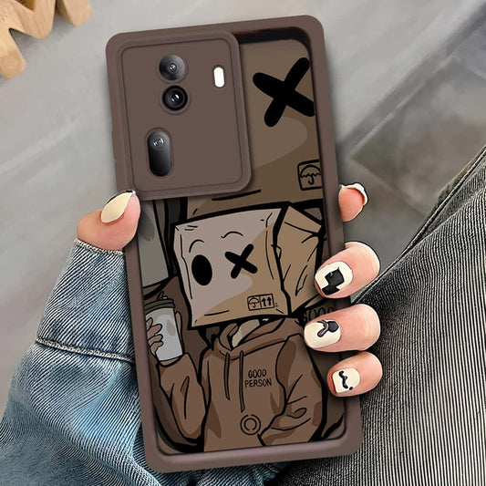 Oppo Reno 11 Pro - Brown - D2 - ONation Step Up Series - HQ Liquid Silicone Soft Case