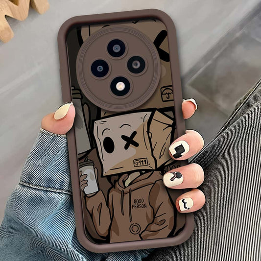 Oppo Reno 12F 4G - Brown - D2 - ONation Step Up Series - HQ Liquid Silicone Soft Case