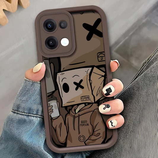 Oppo Reno 13 - Brown - D2 - ONation Step Up Series - HQ Liquid Silicone Soft Case