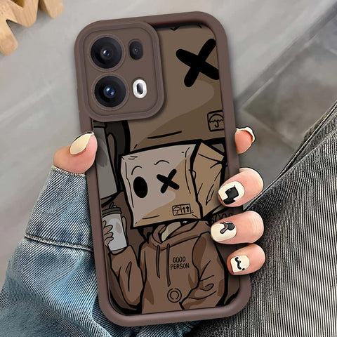 Oppo Reno 13 Pro - Brown - D2 - ONation Step Up Series - HQ Liquid Silicone Soft Case