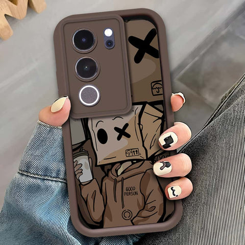 Vivo V29 Pro - Brown - D2 - ONation Step Up Series - HQ Liquid Silicone Soft Case