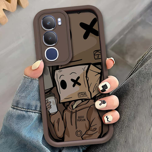 Vivo Y19s Pro - Brown - D2 - ONation Step Up Series - HQ Liquid Silicone Soft Case