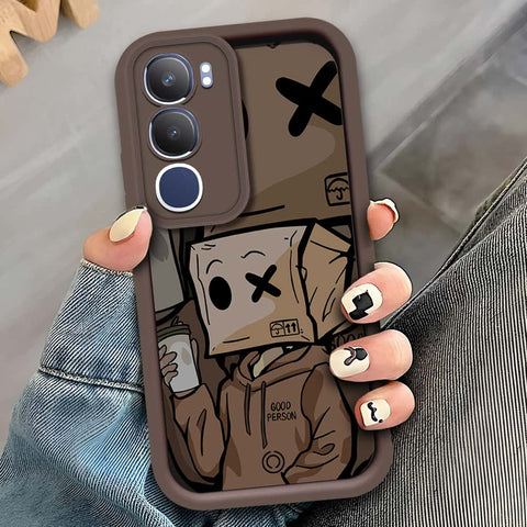 Vivo Y19s Pro - Brown - D2 - ONation Step Up Series - HQ Liquid Silicone Soft Case