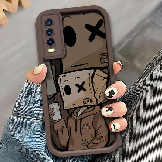 Vivo Y20t - Brown - D2 - ONation Step Up Series - HQ Liquid Silicone Soft Case