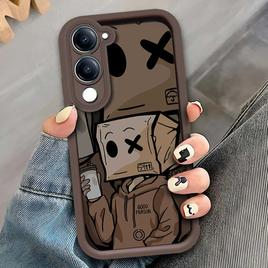 Vivo Y29s - Brown - D2 - ONation Step Up Series - HQ Liquid Silicone Soft Case