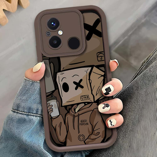 Xiaomi Poco C55 - Brown - D2 - ONation Step Up Series - HQ Liquid Silicone Soft Case