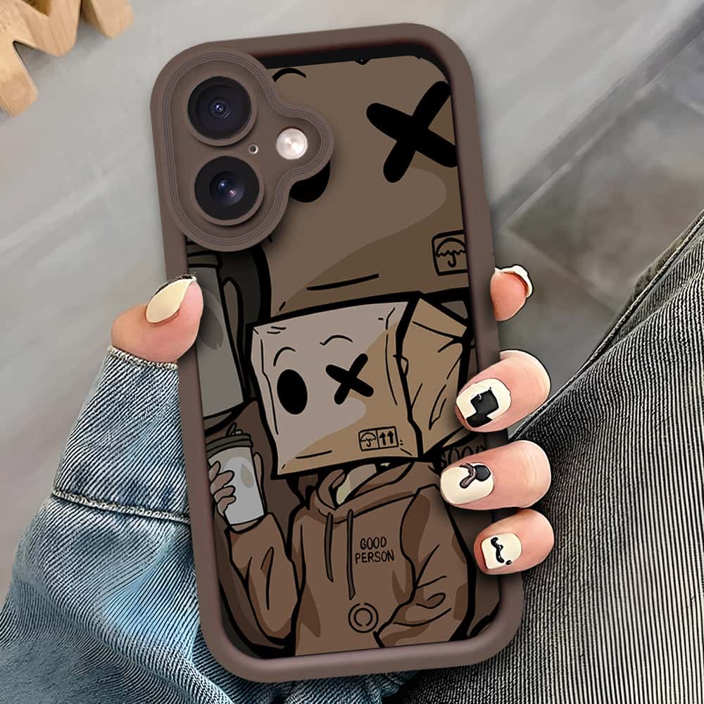 iPhone 16 Plus - Brown - D2 - ONation Step Up Series - HQ Liquid Silicone Soft Case