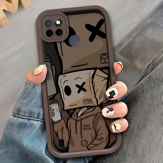 Realme C21Y - Brown - D2 - ONation Step Up Series - HQ Liquid Silicone Soft Case