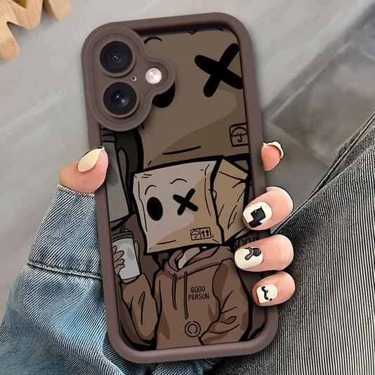 iPhone 16 - Brown - D2 - ONation Step Up Series - HQ Liquid Silicone Soft Case