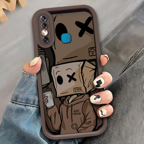 Infinix Hot 8 - Brown - D2 - ONation Step Up Series - HQ Liquid Silicone Soft Case