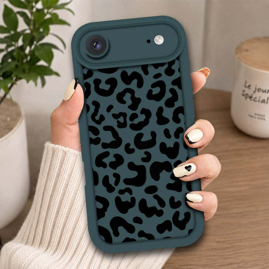 iPhone 17 Air  - Dark Green - Classic Leopard Print - ONation Step Up Series - HQ Liquid Silicone Soft Case