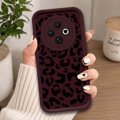 Xiaomi Poco C75 - Maroon - Classic Leopard Print - ONation Step Up Series - HQ Liquid Silicone Soft Case