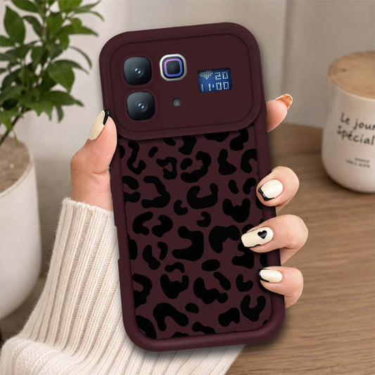 Infinix Note 60 Pro - Maroon - Classic Leopard Print - ONation Step Up Series - HQ Liquid Silicone Soft Case