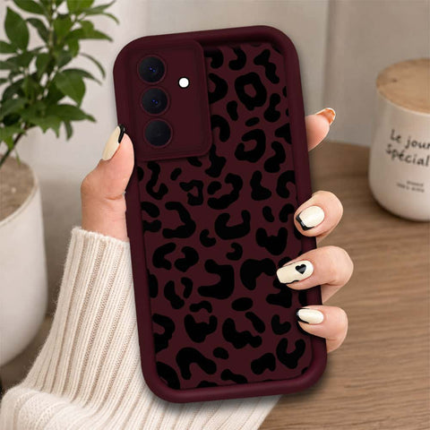 Samsung Galaxy A57 - Maroon - Classic Leopard Print - ONation Step Up Series - HQ Liquid Silicone Soft Case