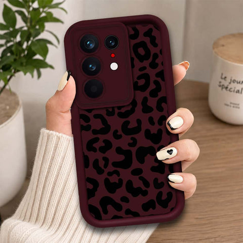 Tecno Camon 50 Ultra - Maroon - Classic Leopard Print - ONation Step Up Series - HQ Liquid Silicone Soft Case