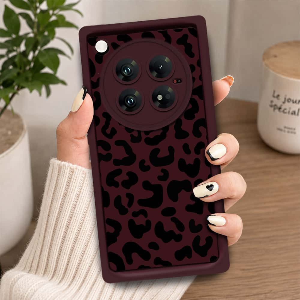 Infinix Zero 40 - Maroon - Classic Leopard Print - ONation Step Up Series - HQ Liquid Silicone Soft Case