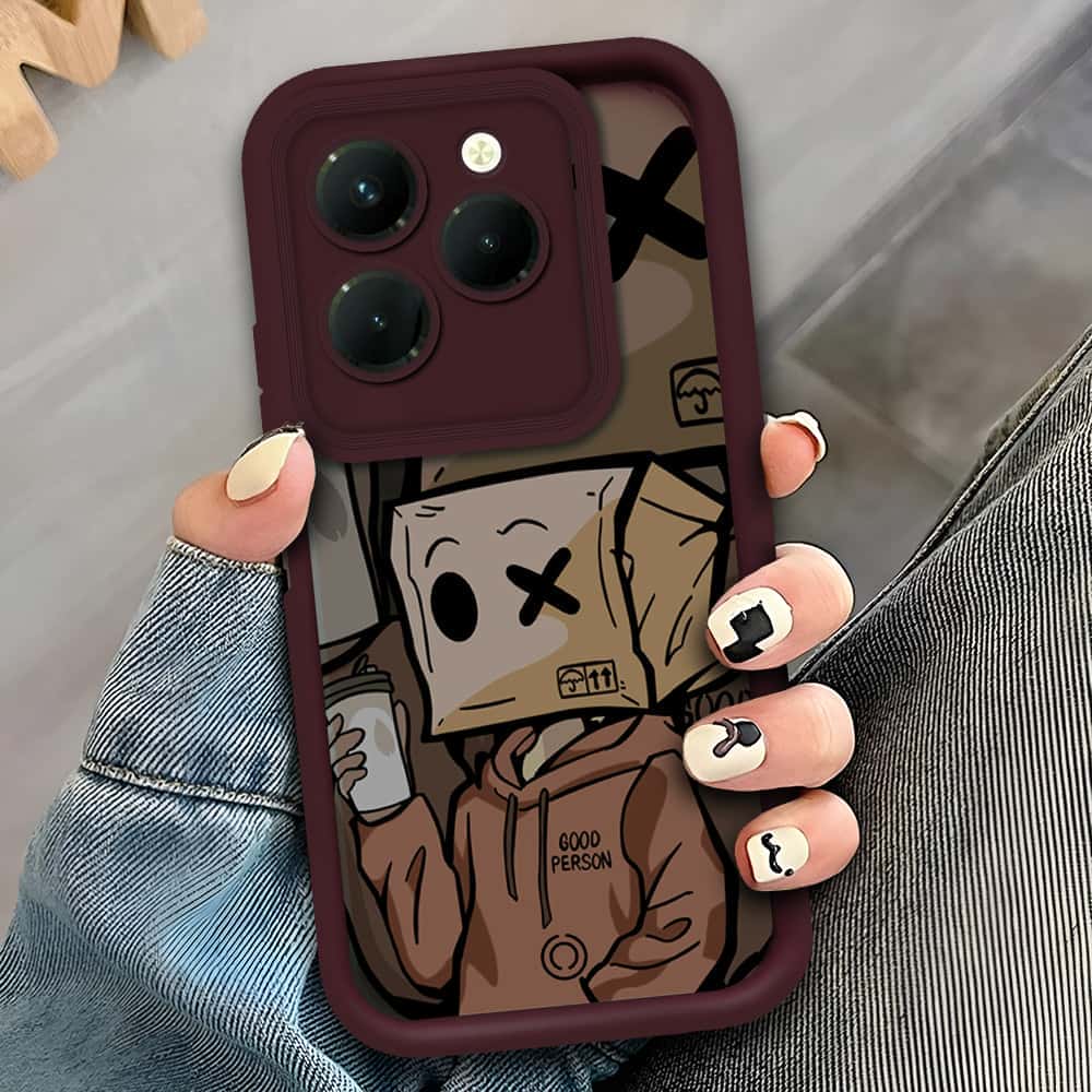 Infinix Hot 40 - Maroon - D3 - ONation Step Up Series - HQ Liquid Silicone Soft Case