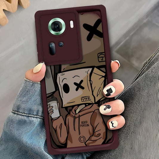 Oppo Reno 11 5G - Maroon - D3 - ONation Step Up Series - HQ Liquid Silicone Soft Case